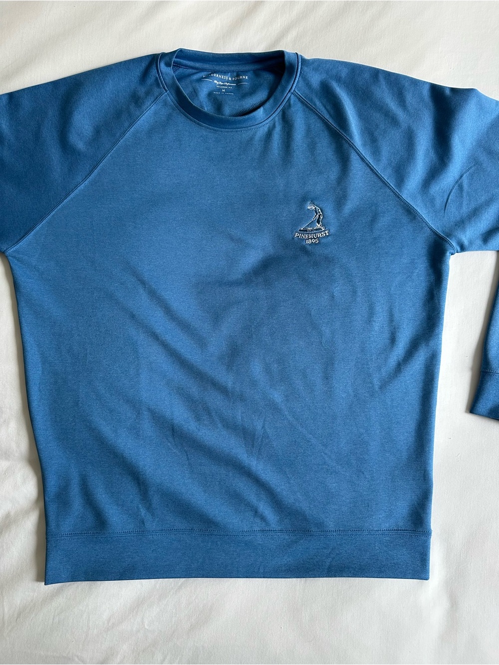 Holderness & Bourne Men's Pinehurst Blue Crewneck Sweatshirt - Medium